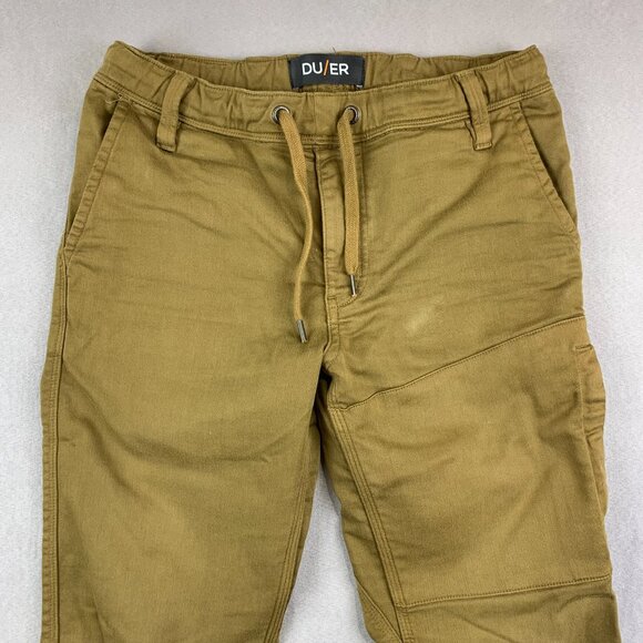 DU/ER Mens Pants 29 Beige N2X Slim Fit No Sweat Jogger Tapered Performance 29x29 - Picture 2 of 15